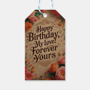 Etiquetas Para Regalos "Siempre Tuyo: Feliz Cumpleaños Romántico