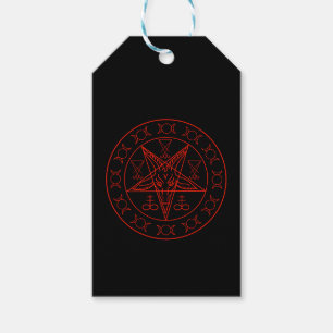 Etiquetas Para Regalos Sigil de la luna triple de Baphomet y sigil del