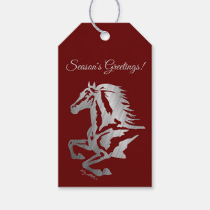 ETIQUETAS PARA REGALOS SILHOUETTE DE CABALLO DE PLATA CLASIFICADA