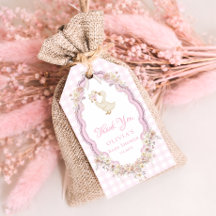 Silly Goose Gingham Girl Baby Shower Thank You