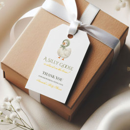 Etiquetas Para Regalos Silly Goose Sage Green Gender Neutral Baby Shower