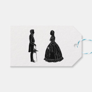 Etiquetas Para Regalos silueta de abraham lincoln mary todd lincoln
