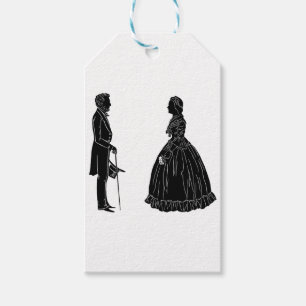 Etiquetas Para Regalos silueta de abraham lincoln mary todd lincoln