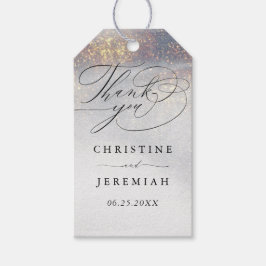 Etiquetas Para Regalos Silver Gold Sparkle Watercolor Boda Gracias