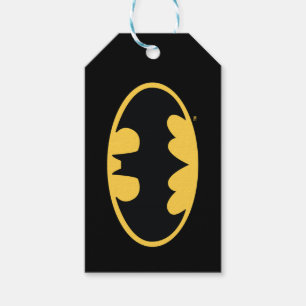 Etiquetas Para Regalos Símbolo de Batman Logotipo Oval