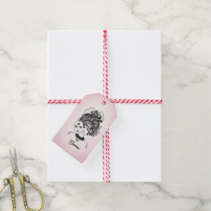 Etiquetas Para Regalos Símbolo y signo zodiacal de Géminis rosa