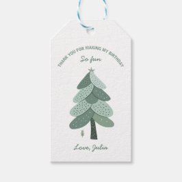 Etiquetas Para Regalos Simple árbol de Navidad Cumpleaños