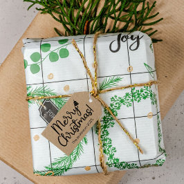 Etiquetas Para Regalos Simple Black Merry Christmas Gift Tag