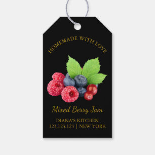 Etiquetas Para Regalos Simple casero mixto Berry Jam Hang Tag l Black