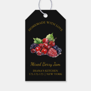 Etiquetas Para Regalos Simple casero mixto Berry Jam Hang Tag l Black