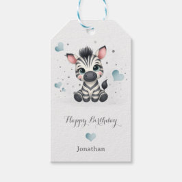 Etiquetas Para Regalos Simple cebra de dibujos animados adorable