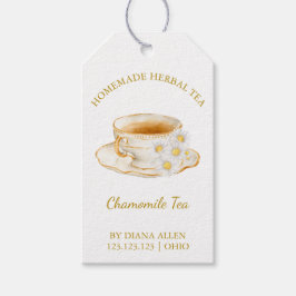 Etiquetas Para Regalos Simple Chamomile Tea Hang Tag