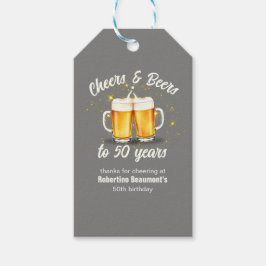 Etiquetas Para Regalos Simple Clinging Glasses Cheers Beers to 50 Years