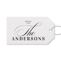 Simple Family Name Navidades Holiday Gift Tag