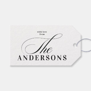 Etiquetas Para Regalos Simple Family Name Navidades Holiday Gift Tag