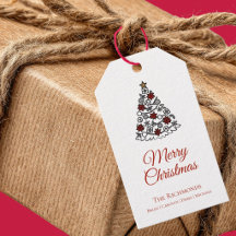 Simple Feliz Navidad con árbol
