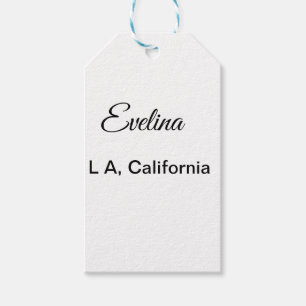 Etiquetas Para Regalos Simple minimal añade tu nombre texto lugar ciudad 