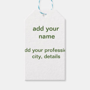 Etiquetas Para Regalos Simple minimal verde añade tu texto nombre foto pe