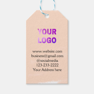 Etiquetas Para Regalos simple mínimo añadir su logotipo/diseño aquí texto