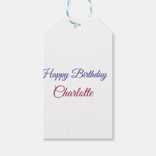 ETIQUETAS PARA REGALOS SIMPLE MÍNIMO.NOMBRES DE BEBÉ FELIZ CUMPLEAÑOS