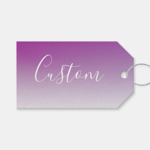 Etiquetas Para Regalos Simple Moderno Gradiente Ombré Purpura Minimalista