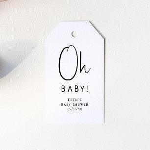Etiquetas Para Regalos Simple Neutral Moderno Oh Bebé! Baby Shower