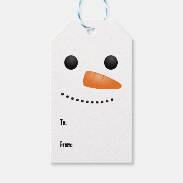 Etiquetas Para Regalos Simple Snowman To (Anverso)
