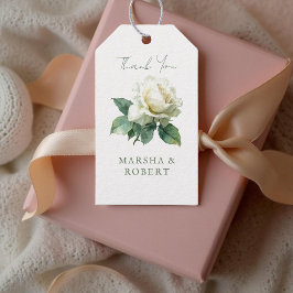 Etiquetas Para Regalos Simple Watercolor Rose Elegant Botanical Greenery
