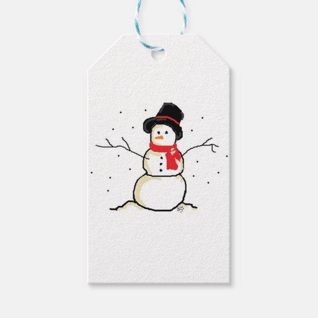 Etiquetas Para Regalos Simply Snowman (Anverso)