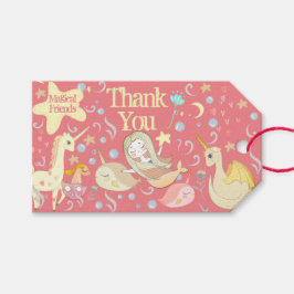 Etiquetas Para Regalos Sirena de Narval Unicornio Dragón Fantasía Fiesta