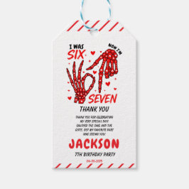 Etiquetas Para Regalos Six Seven Birthday Skeleton Hands Party