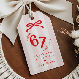 Etiquetas Para Regalos Six Seven Meme Coquette Birthday Thank you