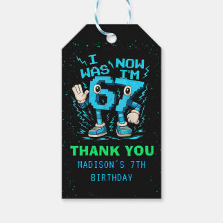 Etiquetas Para Regalos Six Seven Pixel Meme Kids 7th Birthday Gift Tags