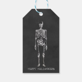 Etiquetas Para Regalos Sketch Skeleton Happy Halloween