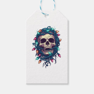 Etiquetas Para Regalos Skullmas enmarañadas � divertida edición de Navida