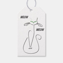 Etiquetas Para Regalos Slinky Black Cat Meow Meow Personalizado Textos Oj