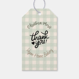 Etiquetas Para Regalos Small Vegan Home Bakery Thank You Pattern