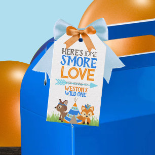 Etiquetas Para Regalos Smore Love Woodland Wild One Birthday Favor Tags