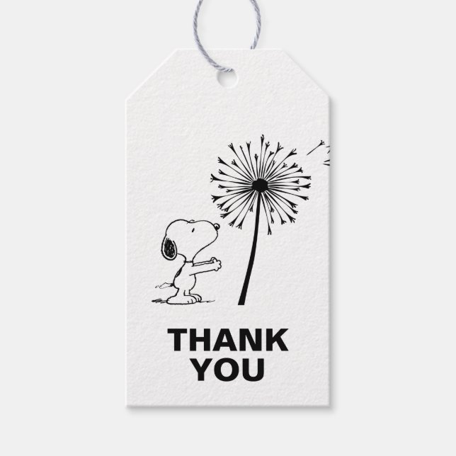 Etiquetas Para Regalos Snoopy con Dandelion (Anverso)