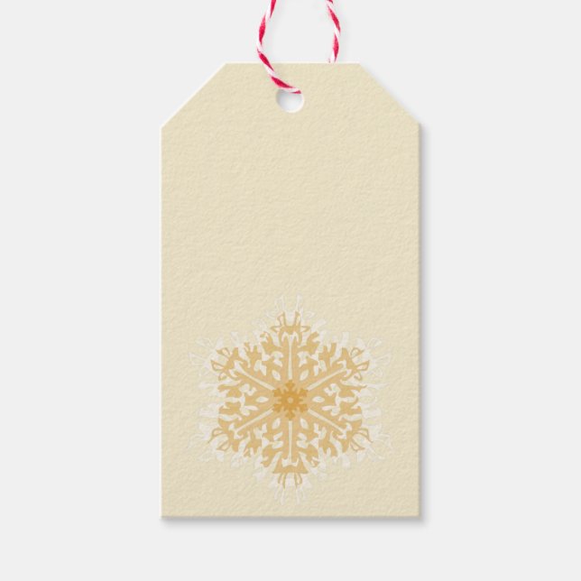 Etiquetas Para Regalos Snowflake (Anverso)
