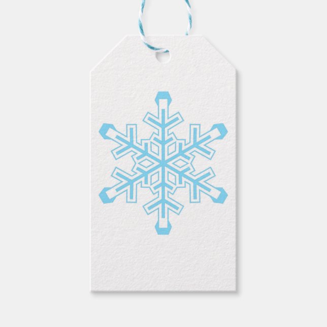 Etiquetas Para Regalos Snowflake (Anverso)