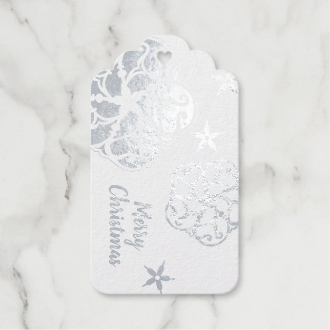 Etiquetas Para Regalos Snowflake Escandinavia (Anverso)