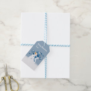 Etiquetas Para Regalos Snowman en Snowflakes