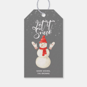 Etiquetas Para Regalos Snowman Let it Snow