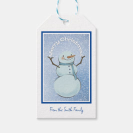 Etiquetas Para Regalos Snowman Merry Christmas