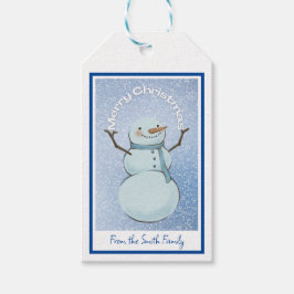 Etiquetas Para Regalos Snowman Merry Christmas