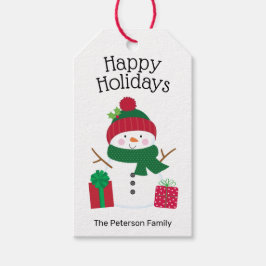 Etiquetas Para Regalos Snowman personalizado