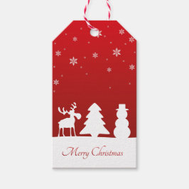 Etiquetas Para Regalos Snowman, reno de árbol de Navidad