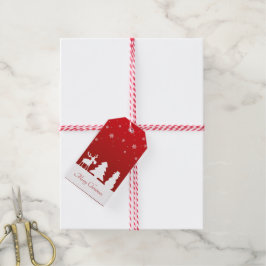 Etiquetas Para Regalos Snowman, reno de árbol de Navidad