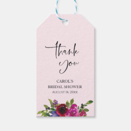Etiquetas Para Regalos Soft Pink Watercolor Floral Gift Tag